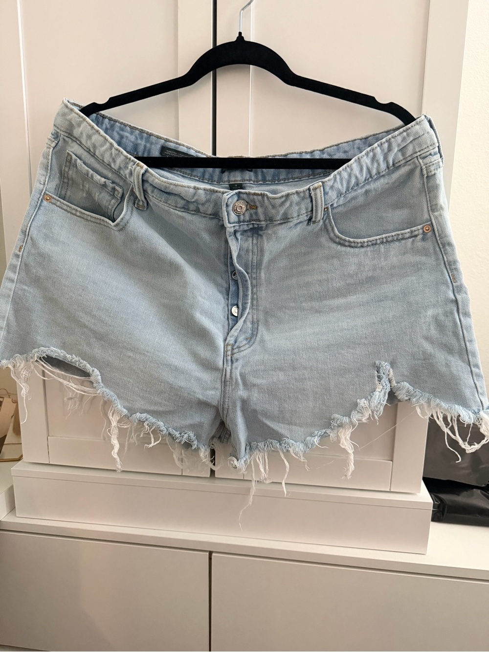 wild fable Light Wash Frayed Denim Cutoff Shorts